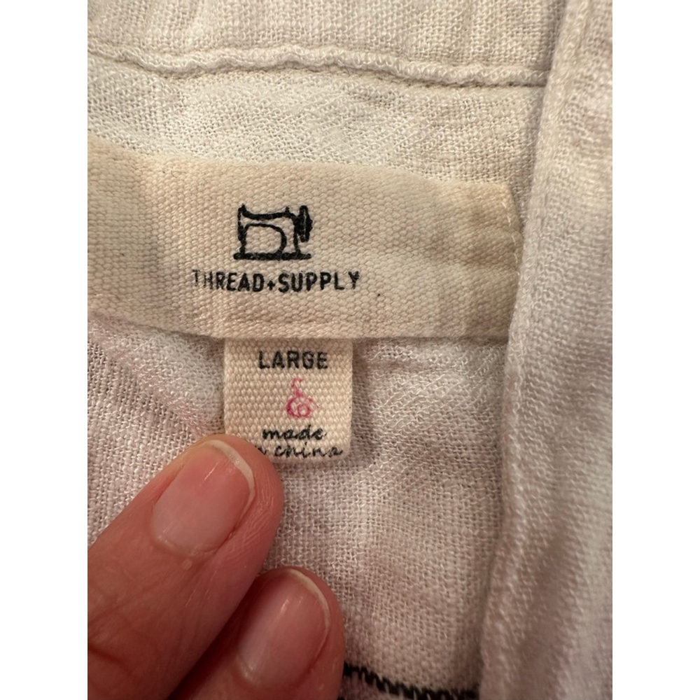 Thread + Supply Striped Button-Down Camp Shirt - image 7